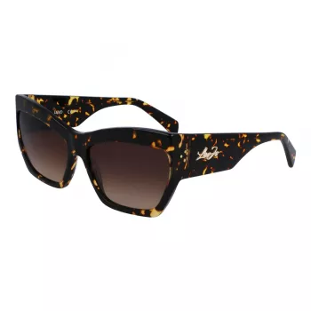 LIU JO LJ785S Sieviešu saulesbrilles Havana Acetāta Kvadrātveida Rāmis Brūni Gradienta Lēcas 61mm