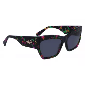 LIU JO sieviešu kvadrātveida acetāta saulesbrilles LJ785S6116304 Brūnas havannas gradienta 61 mm