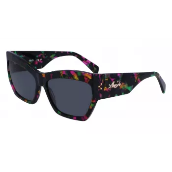 LIU JO sieviešu kvadrātveida acetāta saulesbrilles LJ785S6116304 Brūnas havannas gradienta 61 mm