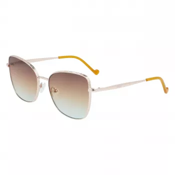 LIU JO Women's Sunglasses 46591-717 Havana Acetate Square Frame Brown Gradient Lens 55/17/140 mm