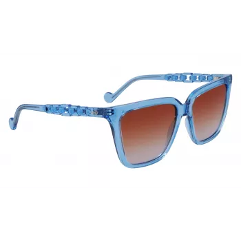 LIU JO Sieviešu saulesbrilles LJ780S-425 Butterfly Square Acetāta rāmis Brūns Havana Gradient Lēcas 56mm
