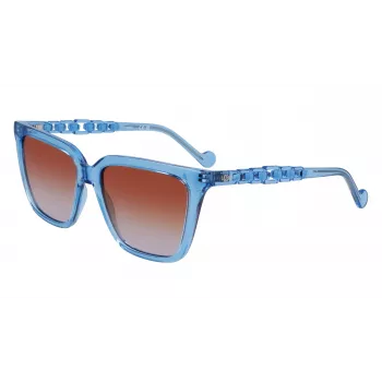 LIU JO Sieviešu saulesbrilles LJ780S-425 Butterfly Square Acetāta rāmis Brūns Havana Gradient Lēcas 56mm