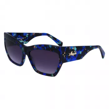 LIU JO Sieviešu saulesbrilles LJ785S-424 Zilas Butterfly Cat Eye 61mm