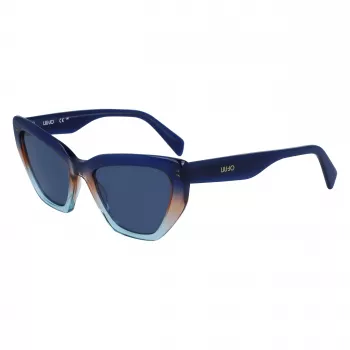 LIU JO Sieviešu saulesbrilles LJ794S-439 Zils tauriņa rāmis UV400