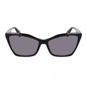 LIU JO Sieviešu saulesbrilles LJ796S-001 Butterfly/Cat-Eye acetāta rāmis, pelēkas lēcas 58mm