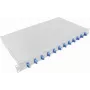 LogiLink 19 collu 1U uzstādāmais savienojumu sadales kārba LC-Duplex 12 portu Single Mode OS2, pilnībā aprīkota, gaiši pelēka F12LC2G