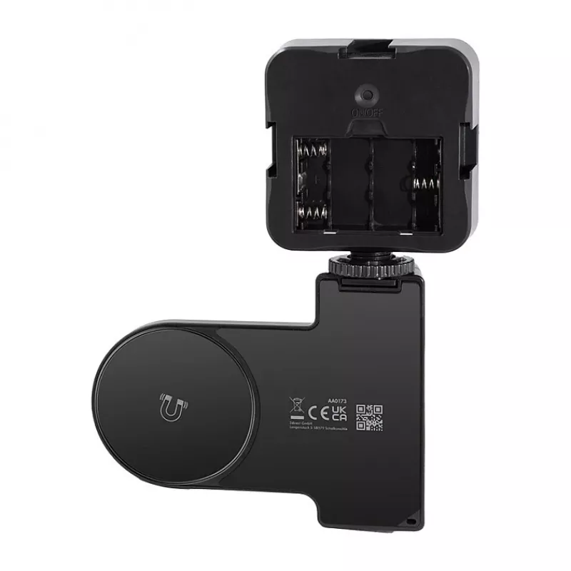 Logilink AA0173 Magnetic Phone Grip ar LED apgaismojumu, Melns, uzlādējams, MagSafe saderīgs, 3 gaismas režīmi