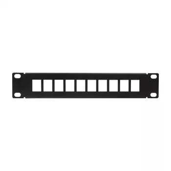 LogiLink ACT108 10 portu Keystone patch panelis, 10 collu statīvs, 1U, melns