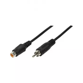 LogiLink Audio pagarinājuma kabelis RCA vīrietis–sieviete, 10 m, melns