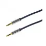 LogiLink CA10030 Premium 3.5mm TRS vīriešu–vīriešu audio kabelis, metāla savienotāji, zils, 0.3m