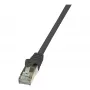 LogiLink Cat.5e F/UTP ielāpu kabelis, 0.25 m, melns