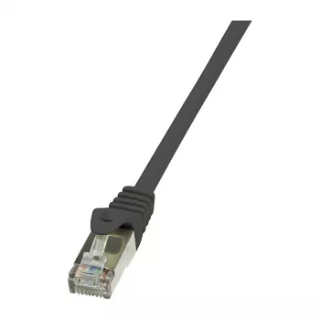 LogiLink Cat.6 F/UTP ielāpu kabelis, 0,25m, melns, EconLine
