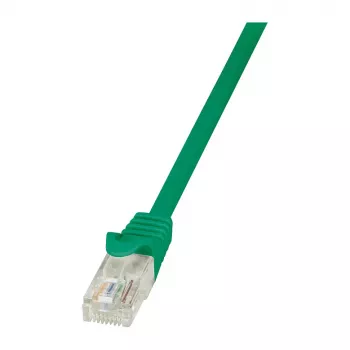 LogiLink Cat.6 U/UTP Gigabit Ethernet vada gabals, 1,5 m, zaļš, bezāķa, CCA, 250 MHz, RJ45