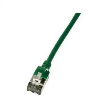 LogiLink Cat.6A S/FTP TPE SlimLine plākstera kabelis, 0,5 m, zaļš