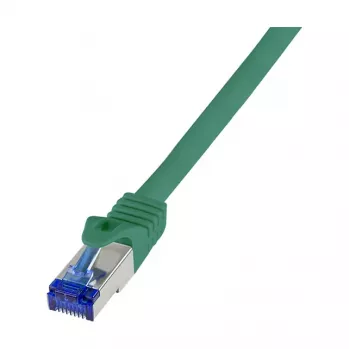 LogiLink Cat.6A S/FTP Ultraflex komutācijas kabelis, 0,25 m, zaļš, GHMT sertificēts