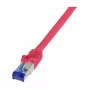 LogiLink Cat.6A S/FTP Ultraflex Patch Cable, GHMT sertificēts, sarkans, 0,25 m