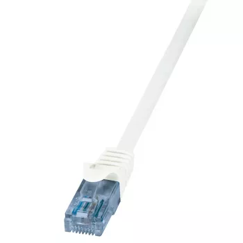 LogiLink Cat.6A U/UTP Ethernet komutācijas kabelis, RJ45, 0,25 m, balts