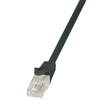 LogiLink Cat.6 U/UTP komutācijas kabelis, 1,5 m, melns, EconLine
