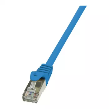 LogiLink CP1026S Cat 5e F/UTP RJ45 ielāpu kabelis, 0,5 m, zils, bez aizķeršanās
