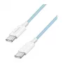 LogiLink CU0350 USB 2.0 Type-C uz Type-C kabelis, 1 m, neilona pinums, zils, 60W Power Delivery, 480 Mbps