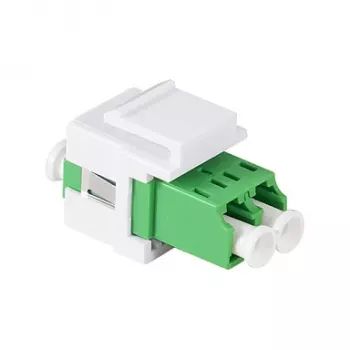 LogiLink FA03LC5 LC Duplex šķiedras adapteris, bez atloka, zaļš – 12 gab.