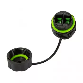 LOGILINK FA05SD1 Outdoor Fibre Optic Duplex SC Connector ar putekļu vāciņu – Multimode OM3/OM4, Aqua (10 gab.)