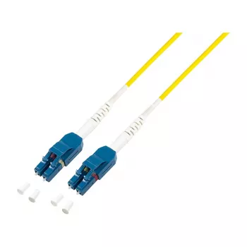 LogiLink Fiber Uniboot komutācijas vads OS2 LC Duplex uz LC Duplex 0,5 m LSZH dzeltens