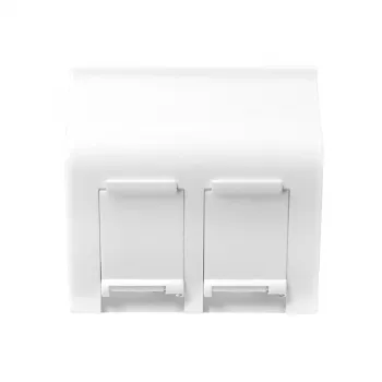 LogiLink franču tipa kontaktligzdu panelis 45° leņķī, 45x45 mm, 2 porti, balts