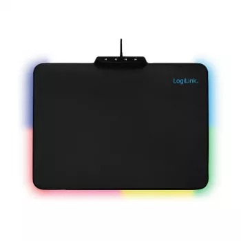 LogiLink ID0155 RGB Gaming Mouse Pad – Silikona virsma, neslīdoša gumijas pamatne, USB-A barošana, 36x26cm, melns