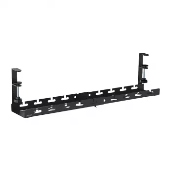 LOGILINK KAB0094 Zem Galda Kabeļu Tekne Organizators, Piespraužams, Izvelkams, Metāla, Melns