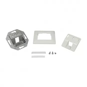 LogiLink Keystone Faceplate 45° 1 modulim, tīri balts