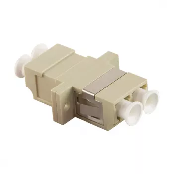 LogiLink LC Duplex Multimode Fiber Optic Adapter ar atloku, bēšā krāsā