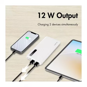 Logilink Mobile Power Bank, LiPo, 8000 mAh, White