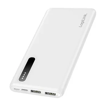 Logilink Mobile Power Bank, LiPo, 8000 mAh, White