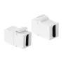 LogiLink NK0014 HDMI Keystone savienotāja modulis, Female to Female, balts, 4K 60Hz, HDCP 2.2, 18 Gbps, Snap-in