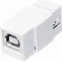 LogiLink NK0017 USB 2.0 A Female uz B Female plakans balts adapteris
