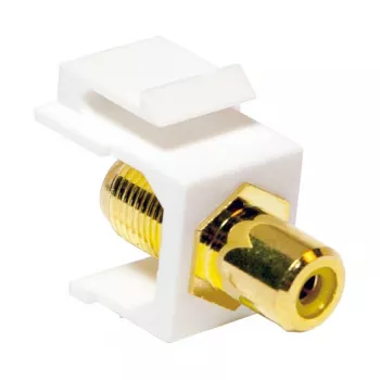 LogiLink NK0026 Keystone RCA sieviešu uz F sieviešu savienotājmodulis, dzeltens
