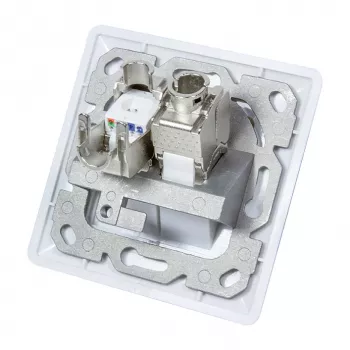 LogiLink NK4020 Keystone sienas panelis, 2 moduļi, signālbalts