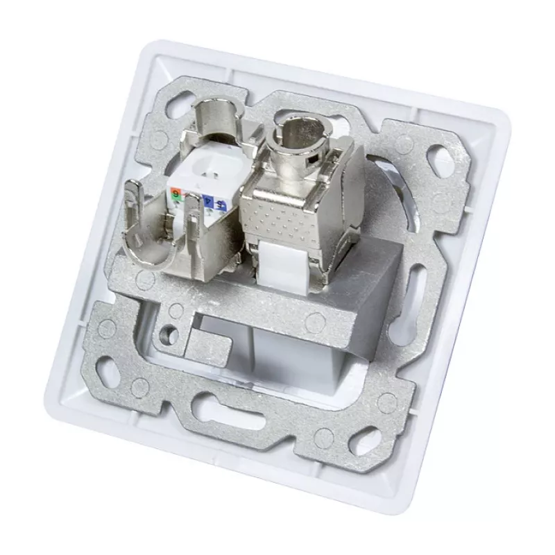 LogiLink NK4020 Keystone sienas panelis, 2 moduļi, signālbalts