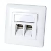 LogiLink NK4020 Keystone sienas panelis, 2 moduļi, signālbalts