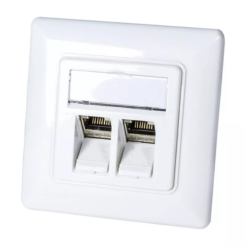 LogiLink NK4020 Keystone sienas panelis, 2 moduļi, signālbalts
