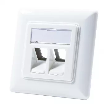LogiLink NK4020 Keystone sienas panelis, 2 moduļi, signālbalts