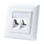 LogiLink NK4020 Keystone sienas panelis, 2 moduļi, signālbalts