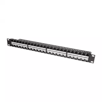 LogiLink NK4045 Keystone komutācijas panelis 1U 48 porti neekranēts Melns