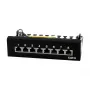 LogiLink NP0017B Patch Panel – 8 Portu Cat6 STP, Montējams pie Sienas/Zem Galda, Melns