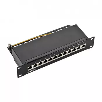 LogiLink NP0052B 12-portu Cat6A STP ielāpu panelis