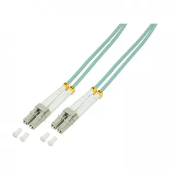 LogiLink OM3 LC/LC Duplex Multimode šķiedru savienojuma kabelis 20m Aqua