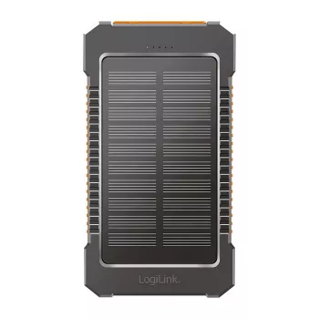 LogiLink PA0321 Saules enerģijas banka 6000 mAh ar USB-C, IP65, melna