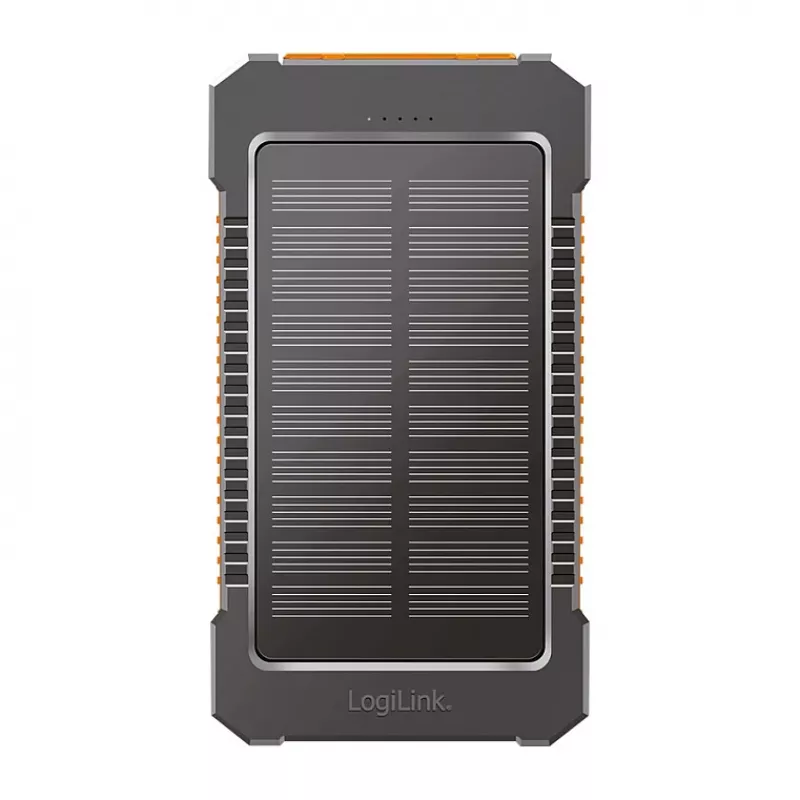 LogiLink PA0321 Saules enerģijas banka 6000 mAh ar USB-C, IP65, melna