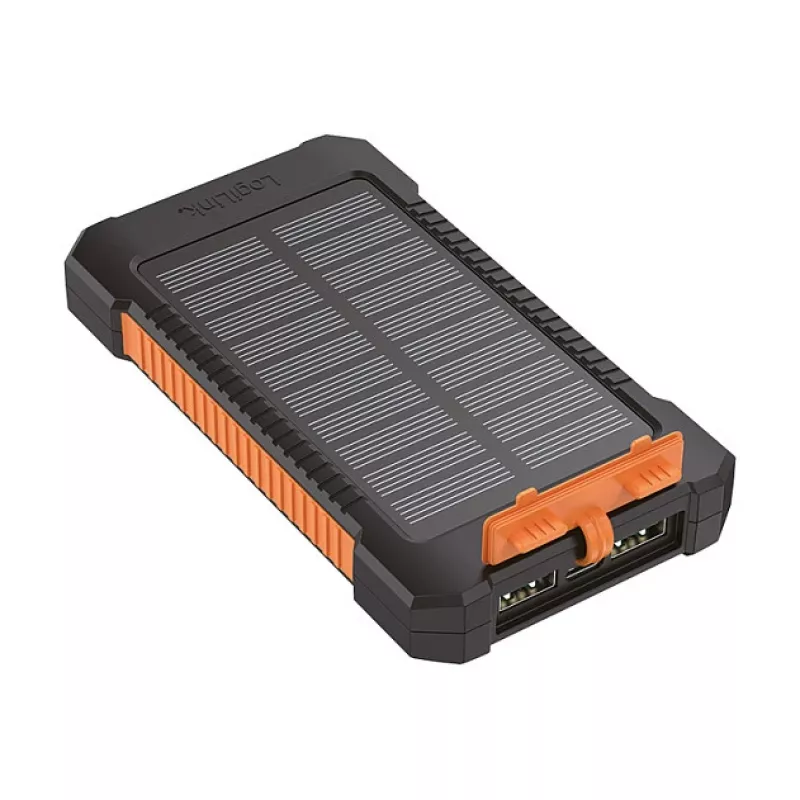 LogiLink PA0321 Saules enerģijas banka 6000 mAh ar USB-C, IP65, melna